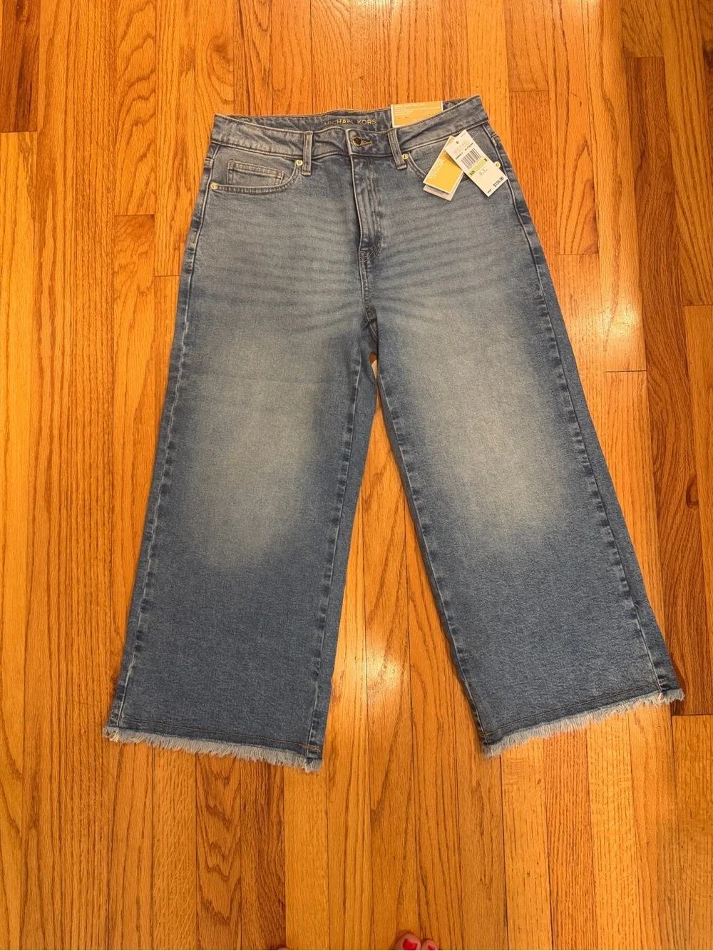 Michael Kora NWT Selma Crop Wide Leg Jeans - 8